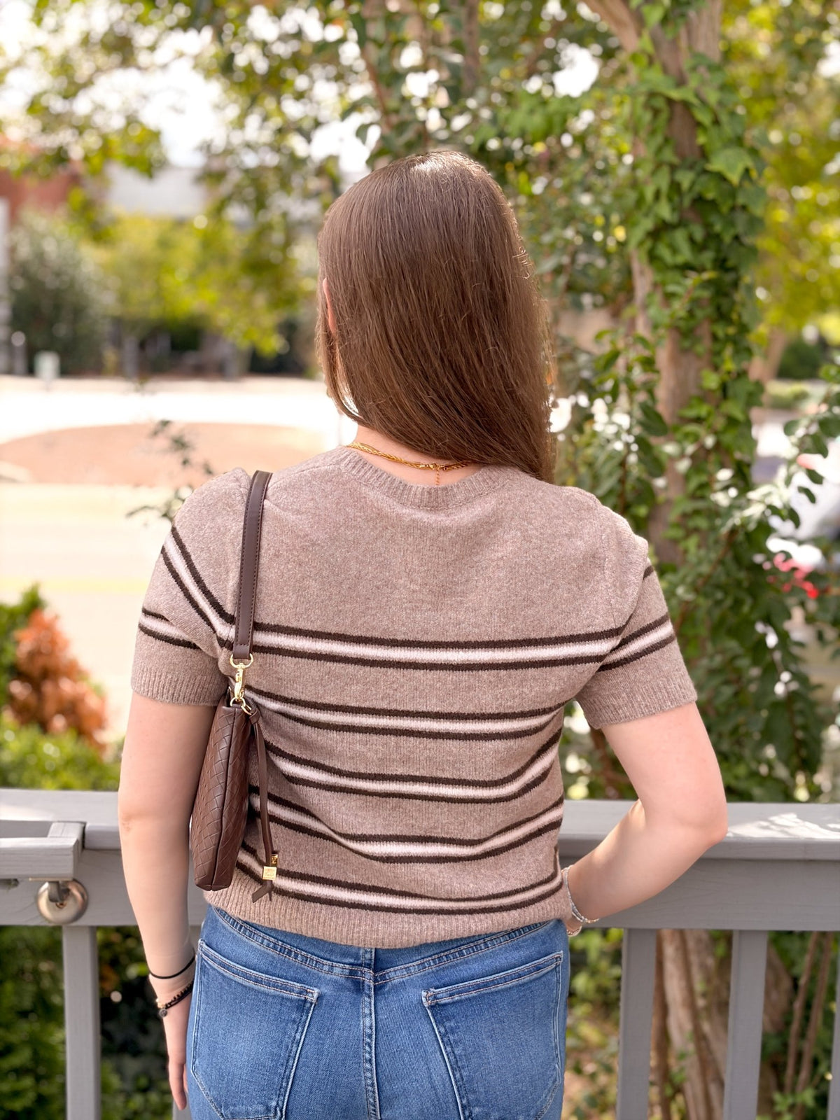 Rose & Lee Co Gatewood Sweater, Heather Ash by Z Supply short sleeve