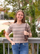 Rose & Lee Co Gatewood Sweater, Heather Ash by Z Supply short sleeve
