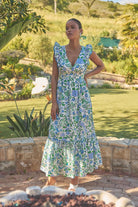 Rose & Lee Co Gianne Dress, White/Blue Multi Event Dress