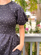 Rose & Lee Co Gigi Dress, Navy Polka Dot by Marine Layer Casual Dresses
