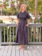 Rose & Lee Co Gigi Dress, Navy Polka Dot by Marine Layer Casual Dresses