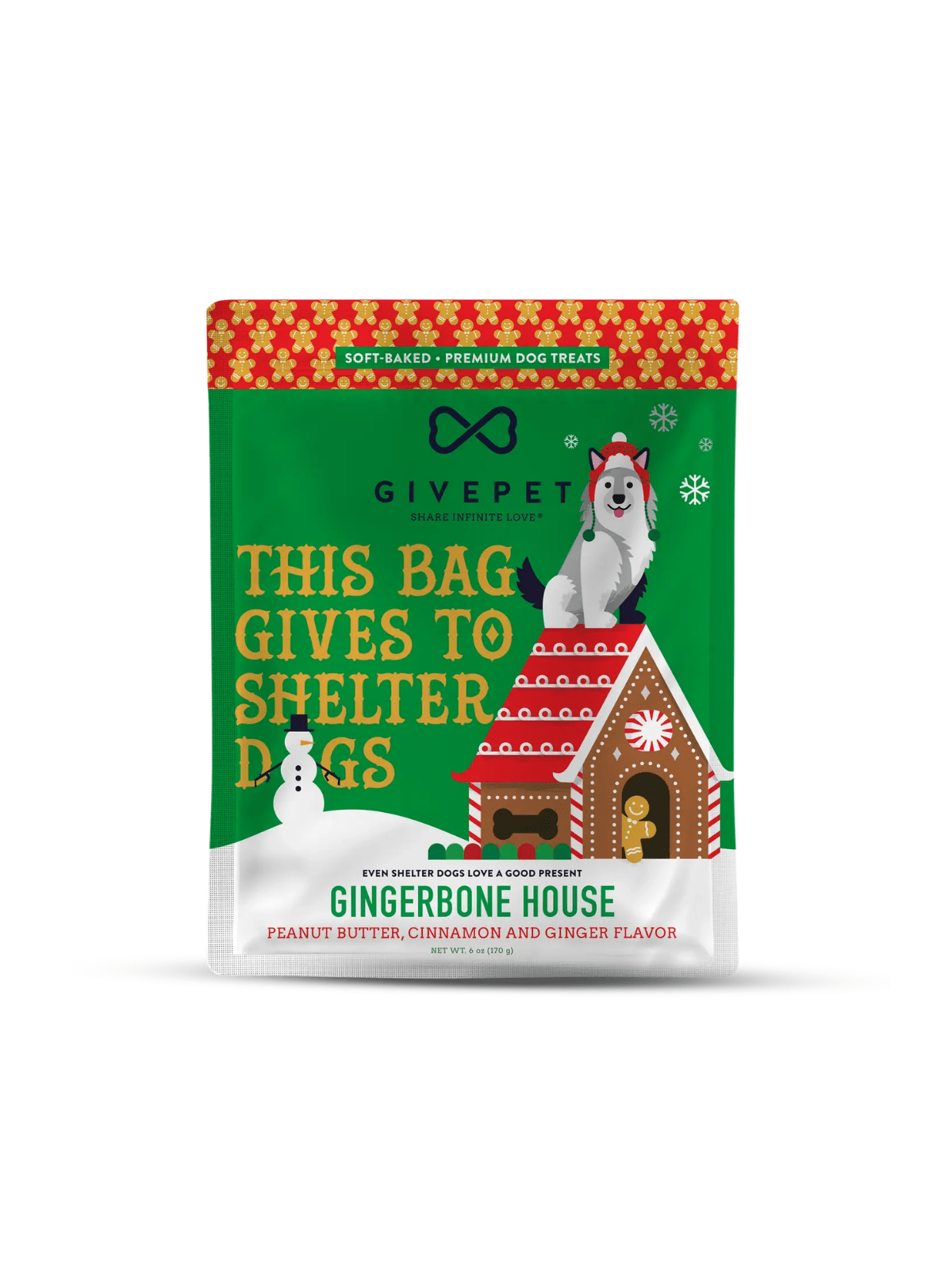 Rose & Lee Co Gingerbone House Holiday Dog Treats Pets