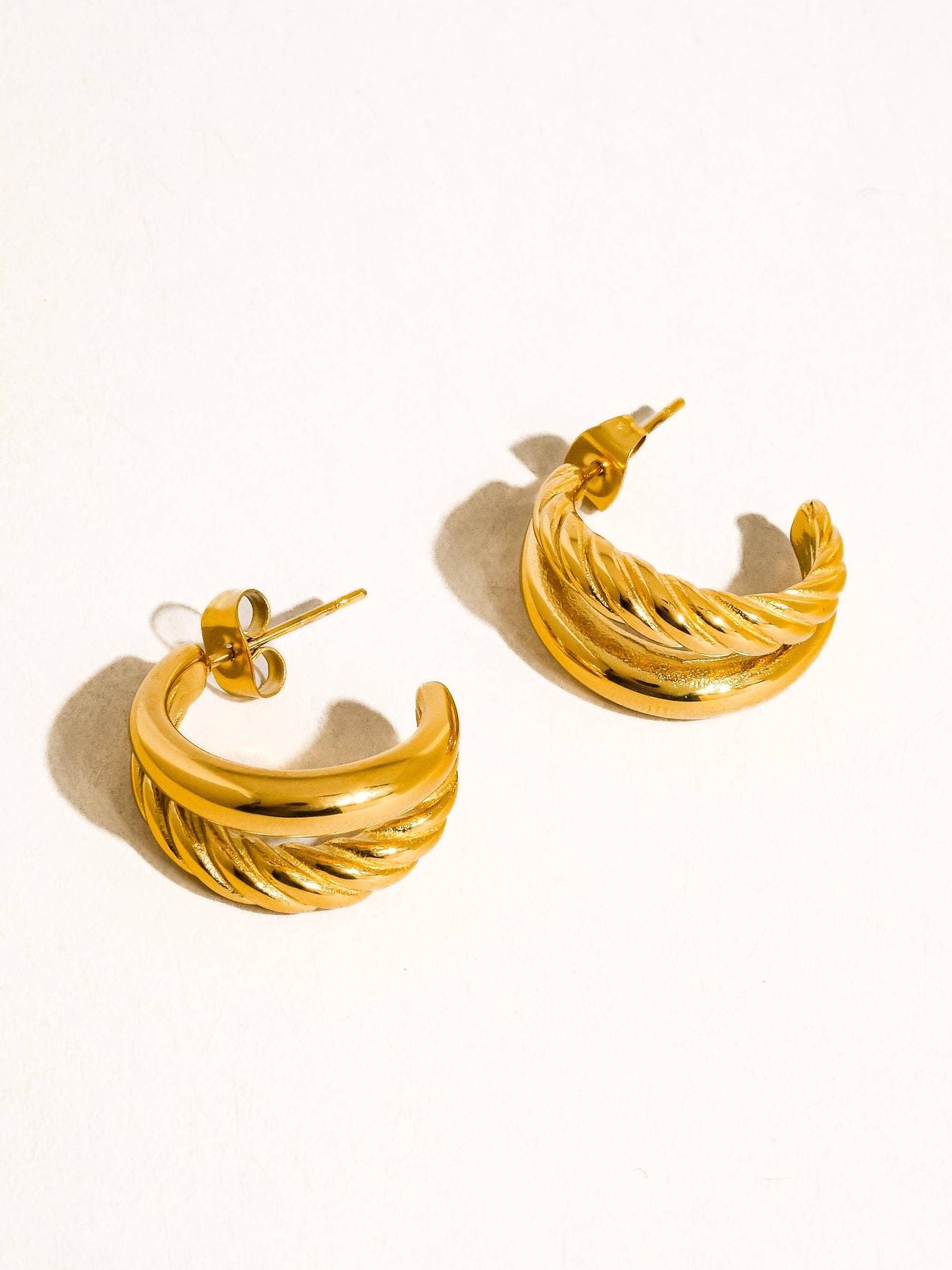 Braided Double Hoop Earrings