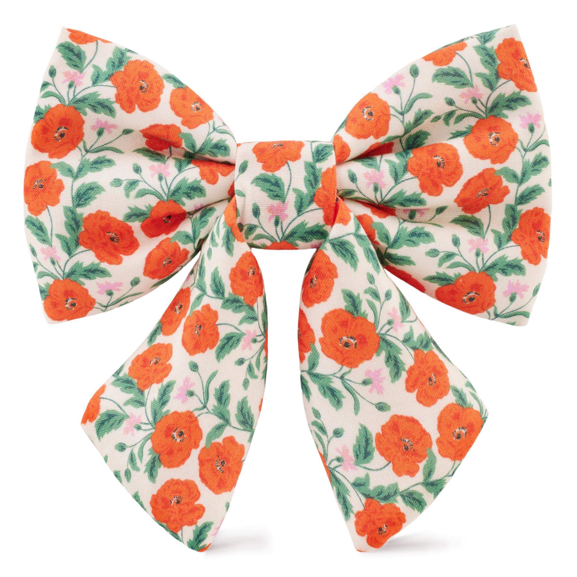 Rose & Lee Co The Foggy Dog Bow Tie, Golden Poppies Pets