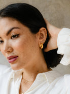 Rose & Lee Co Stride Hoops, Gold Earrings