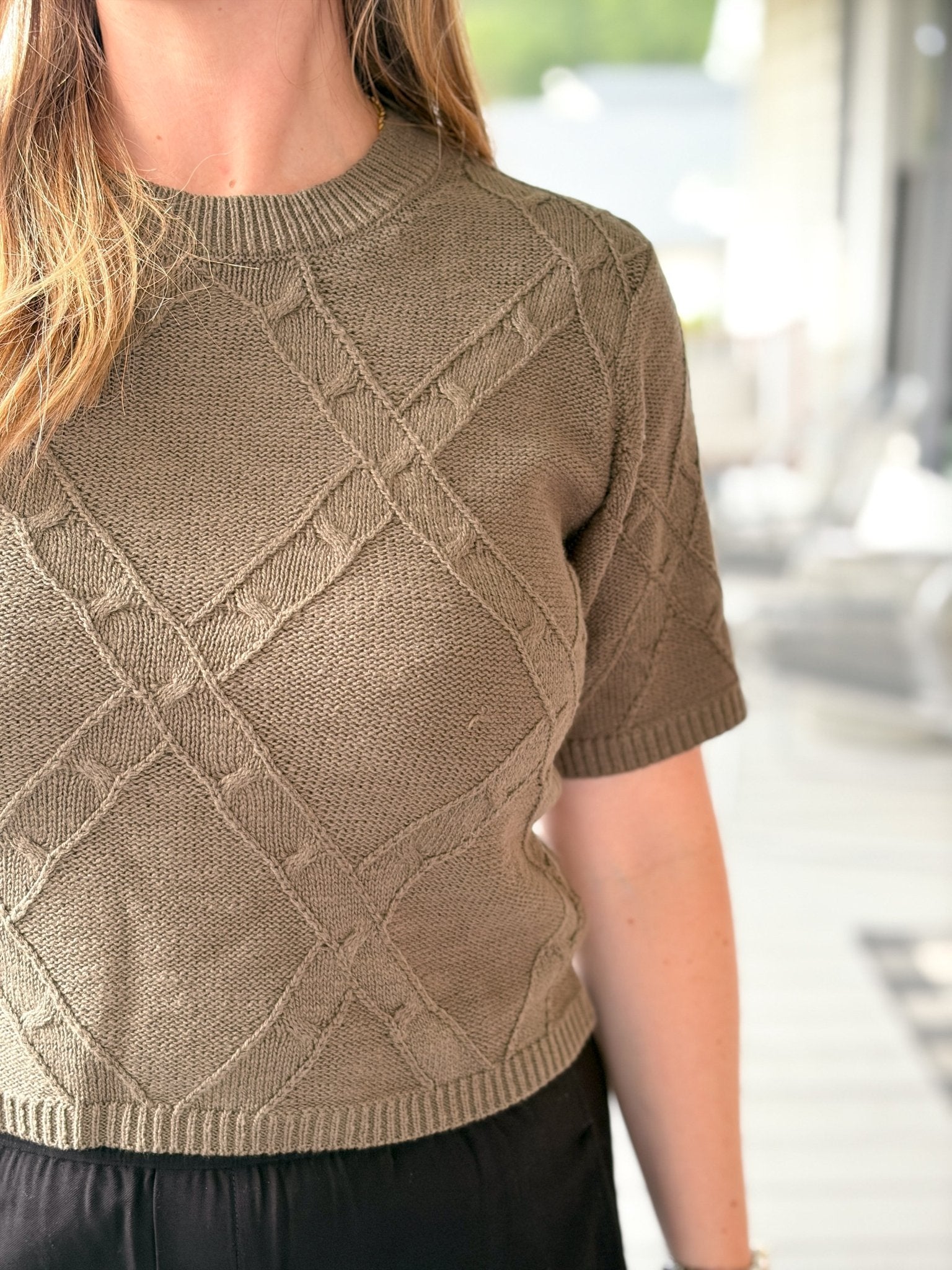 Rose & Lee Co Diamond Sweater Tee, Kalamata by Sanctuary short sleeve