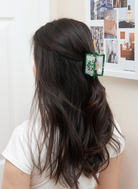 Green Mahjong Claw Clip
