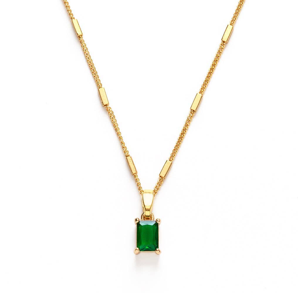 Emerald Green Pendant Necklace