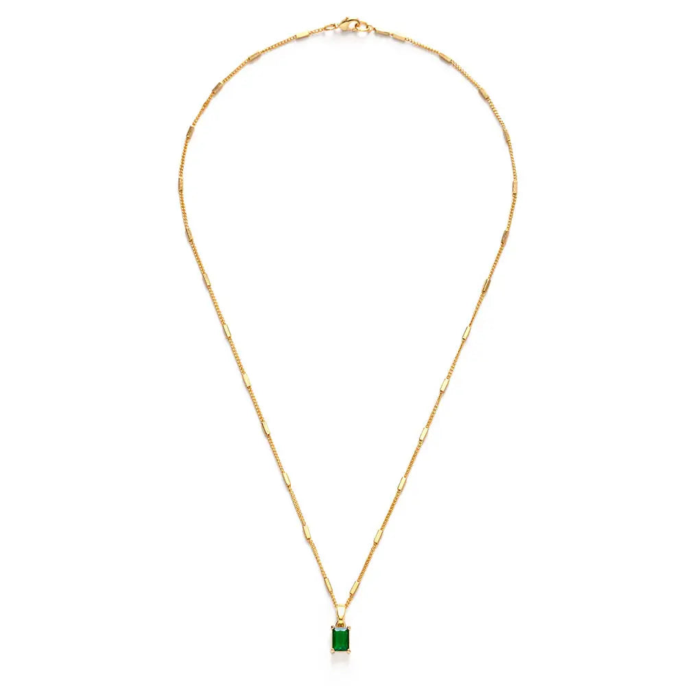 Emerald Green Pendant Necklace
