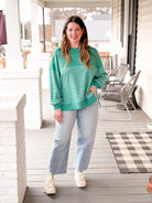 Green Striped Modern Weekender