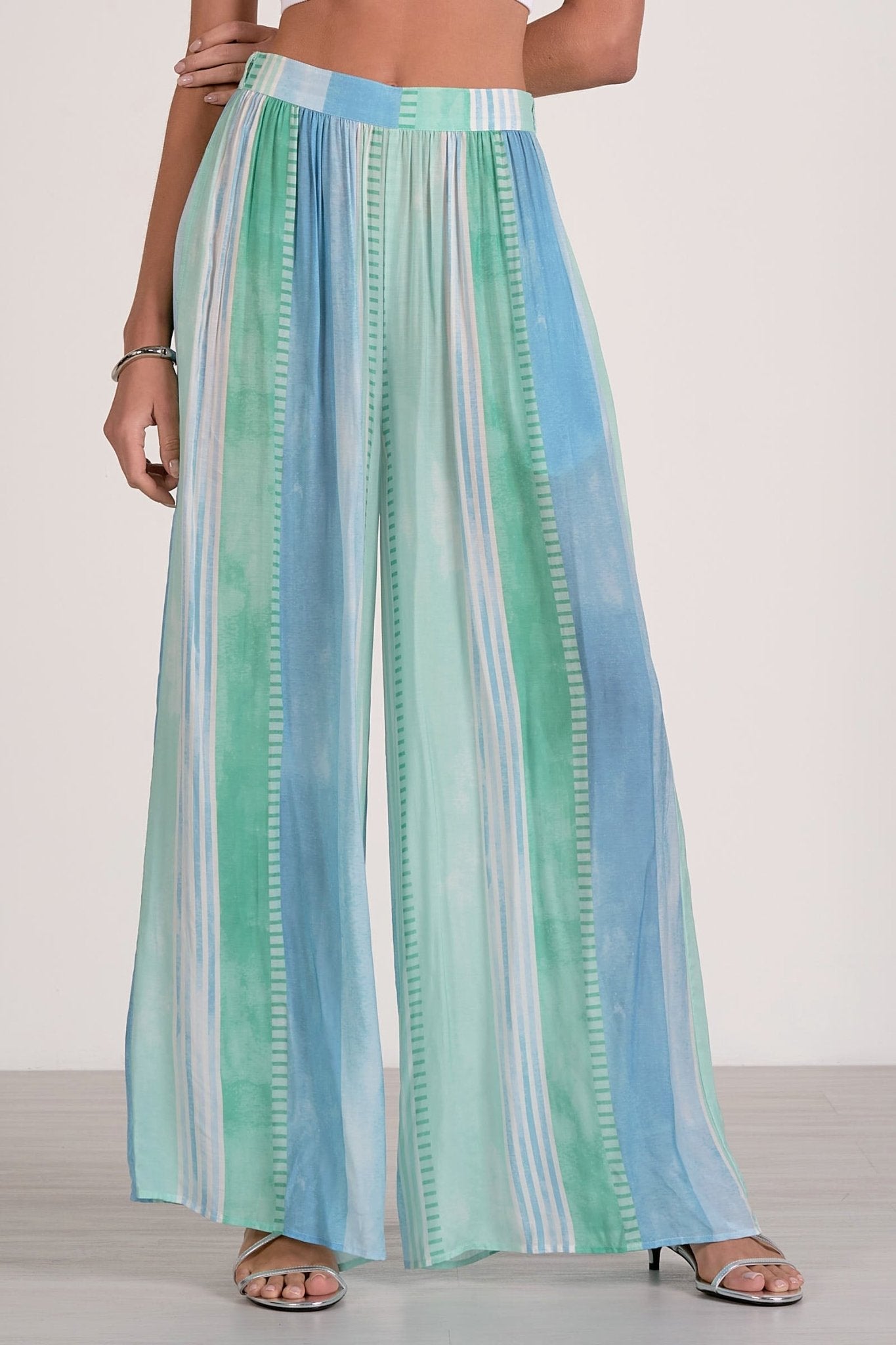 Rose & Lee Co Hadlee Pants, Blue Stripe Pants