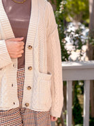 Rose & Lee Co Harbor Cardigan, Natural Cardigan