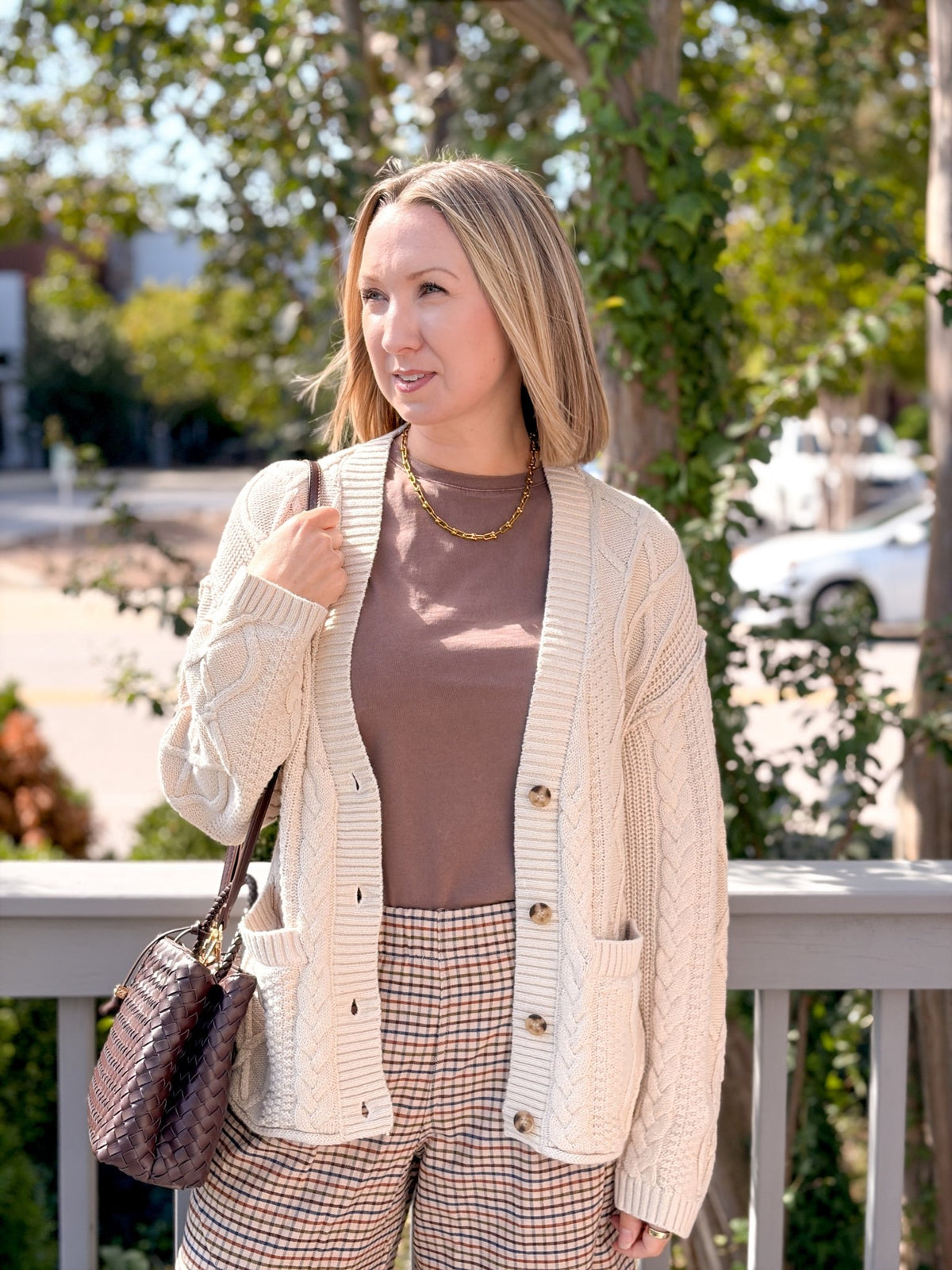 Rose & Lee Co Harbor Cardigan, Natural Cardigan