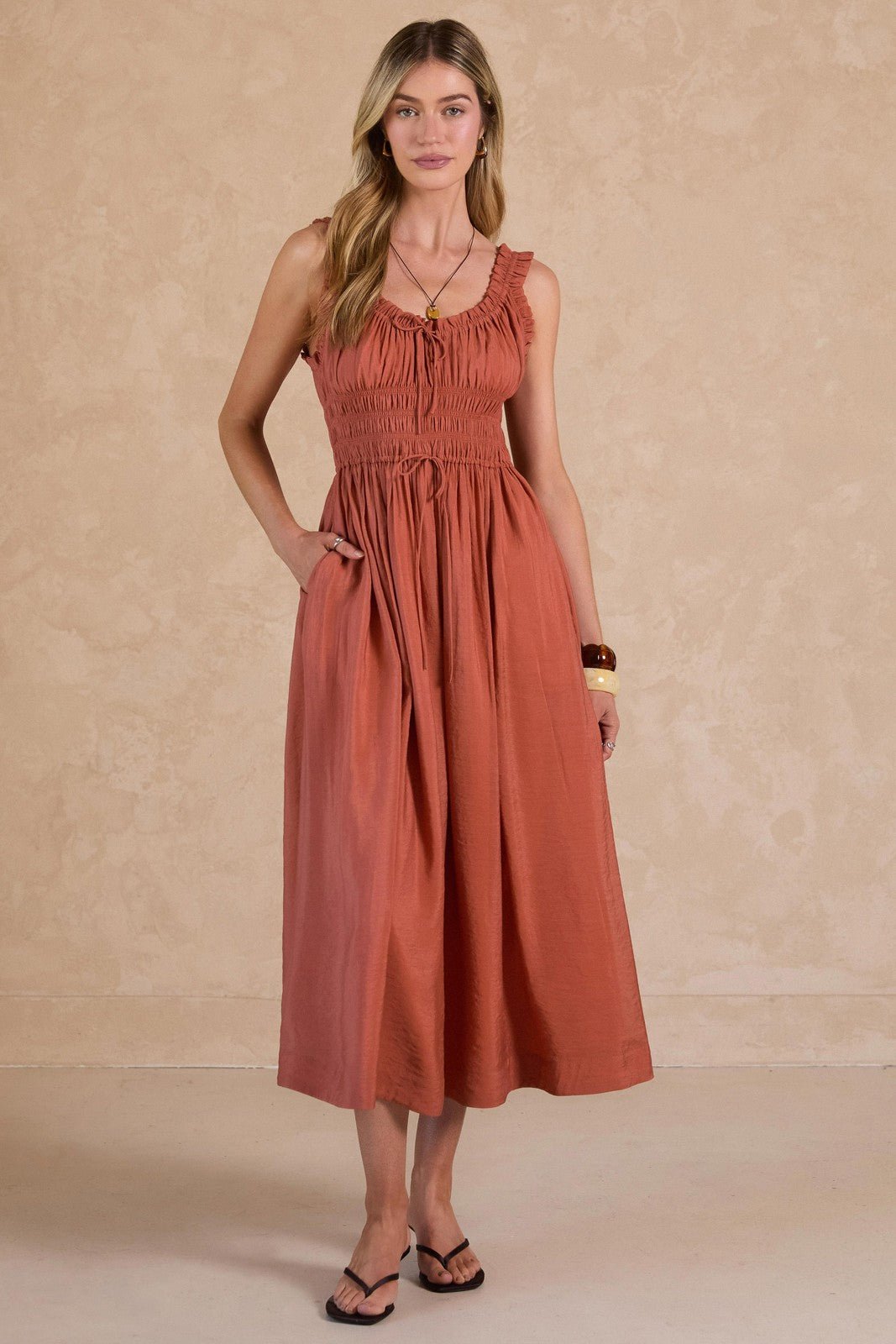 Rose & Lee Co Harleigh Dress, Clay Rose Casual Dresses