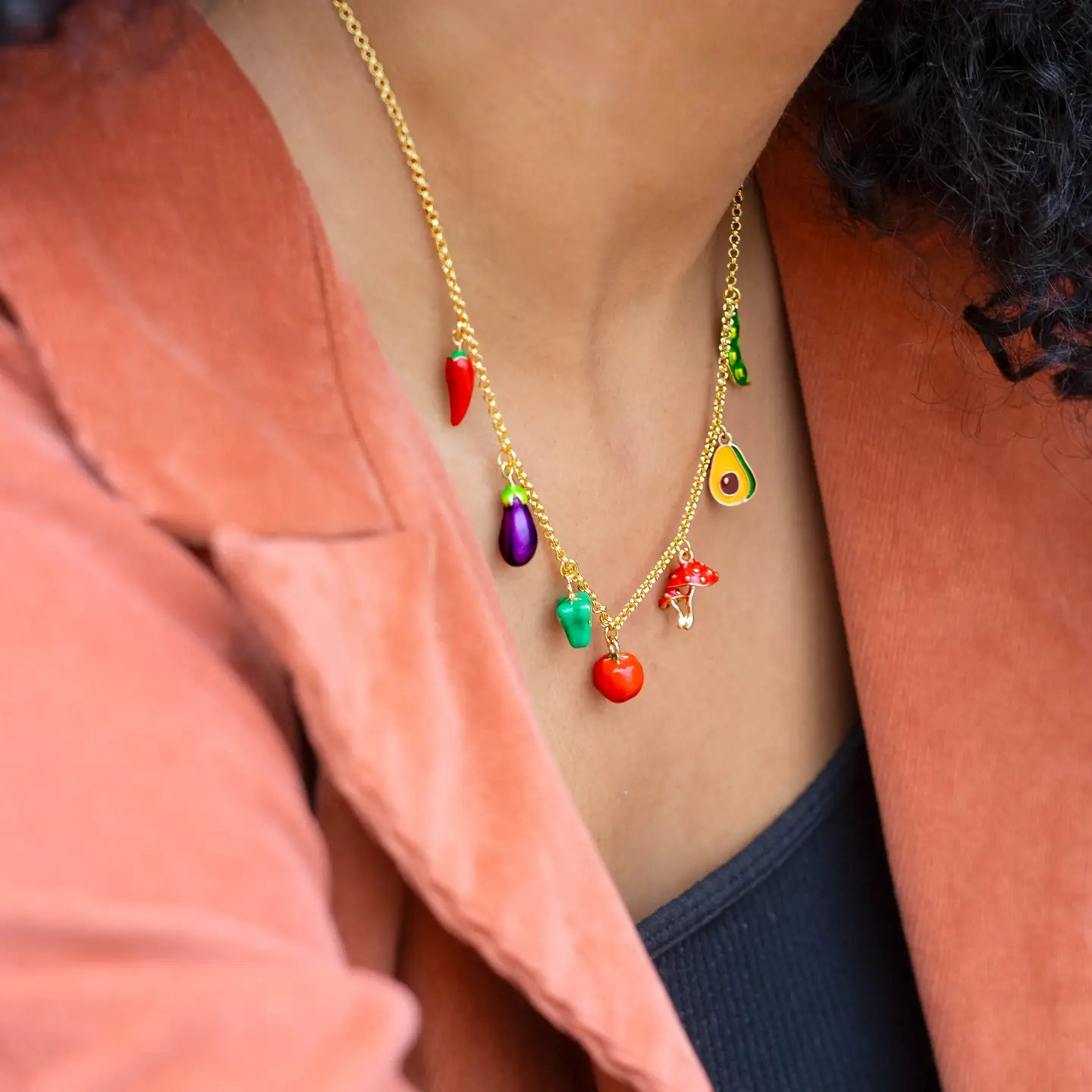 Vegetable Charm Necklace