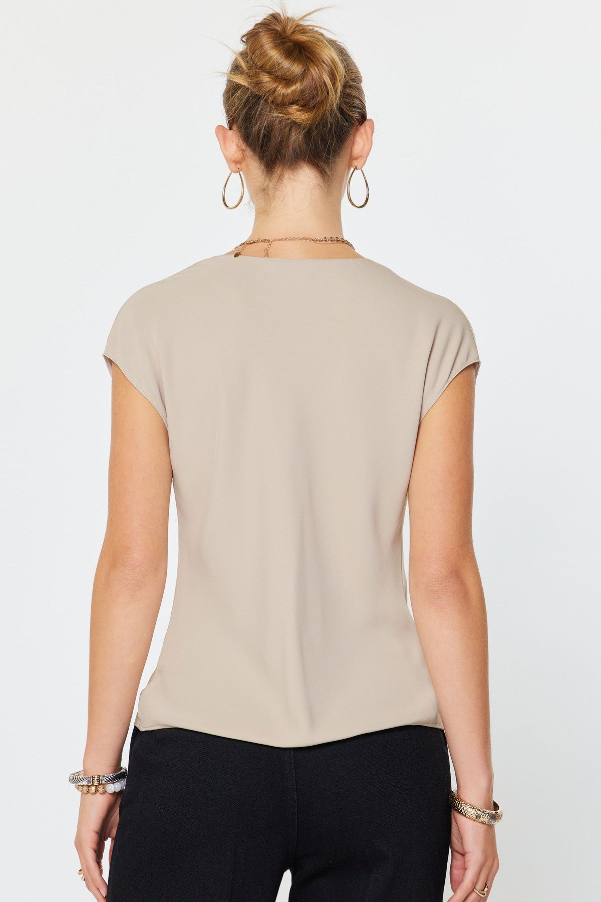 Rose & Lee Co Hayley Top, Taupe Work Tops