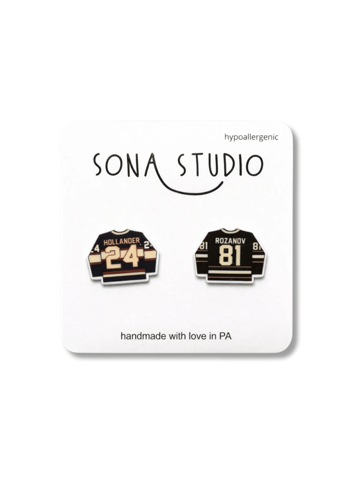 Rose & Lee Co Heated Rivalry Jersey Earrings Earrings