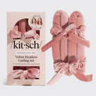 Terracotta Velvet Heatless Curls