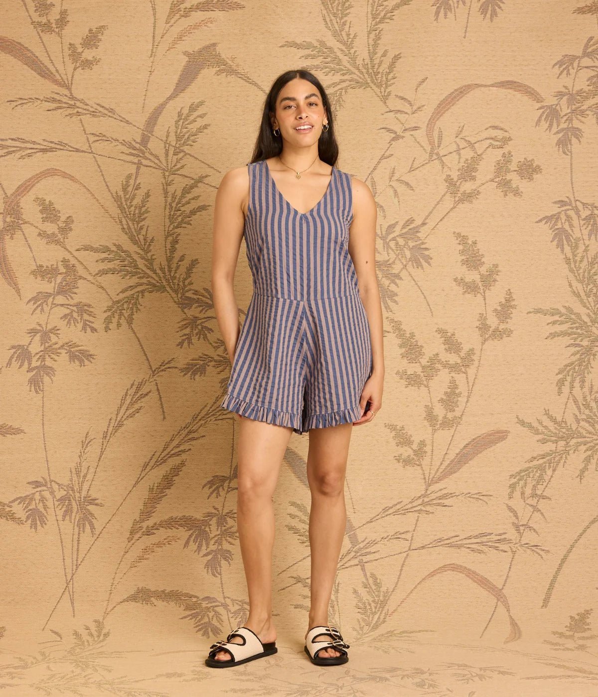 Rose & Lee Co Heaven Romper, Indigo/Tearose Romper
