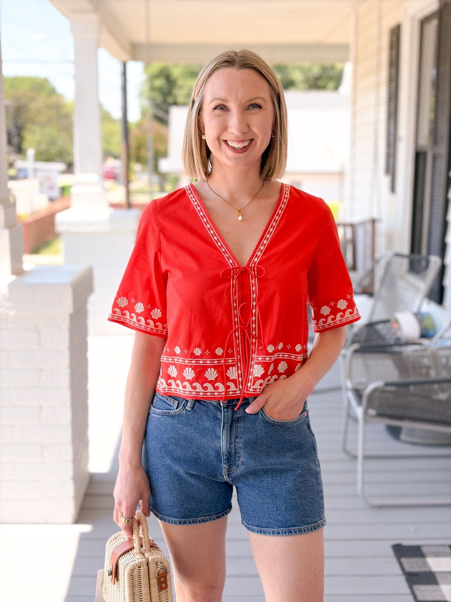 Rose & Lee Co Heidi Jean Shorts, Dark Shaded 90's by Mavi Jeans Denim Shorts