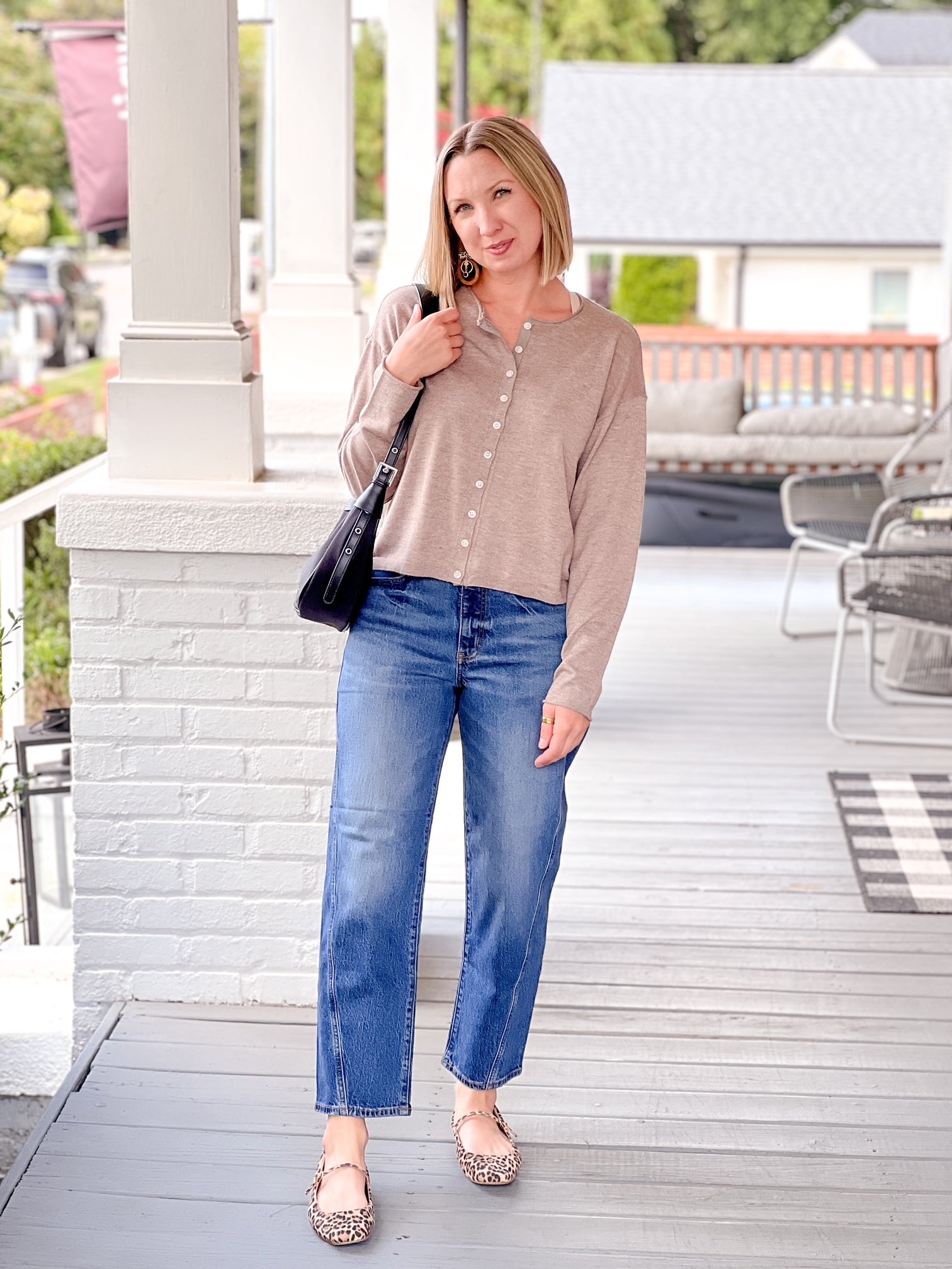 Dark Denim Barrel Leg Jeans