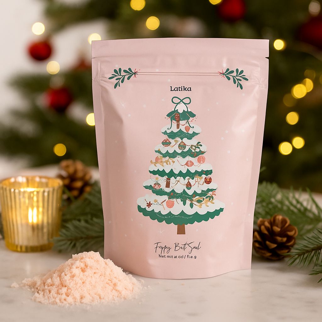 Pink Christmas Tree Holiday Bath Soak