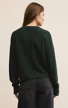 Soft Green Long Sleeve Sweater that says "Fa La La"