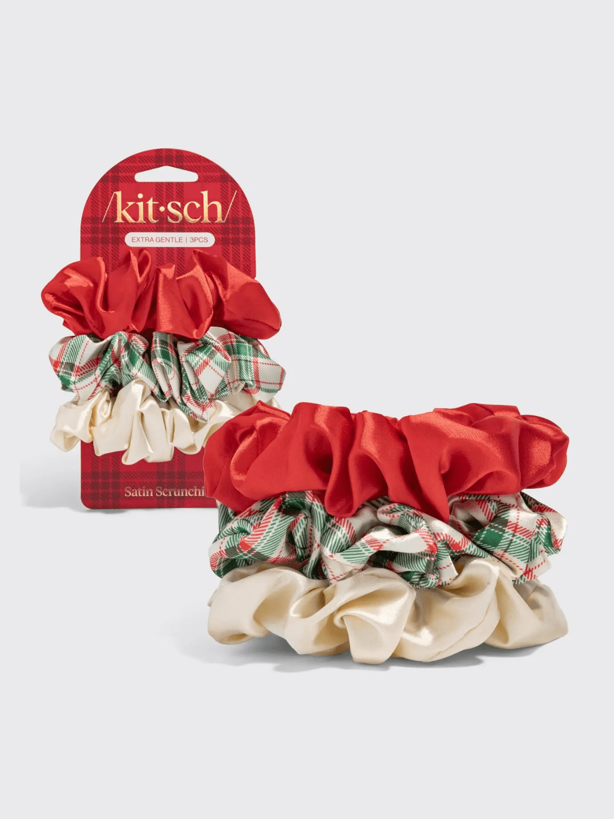 Rose & Lee Co Holiday Scrunchies, 3pc Set Hair