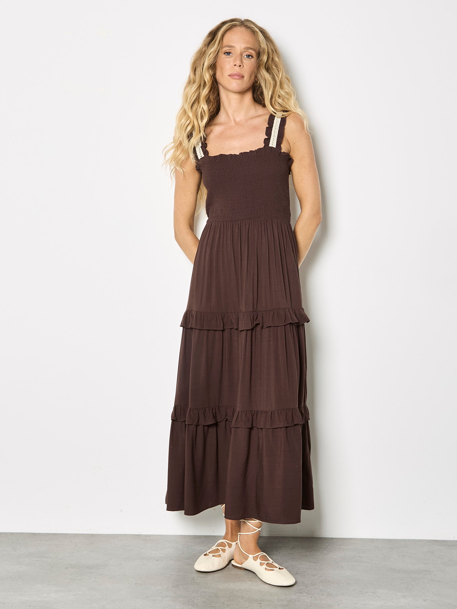 Rose & Lee Co Holly Dress, Brown Casual Dresses