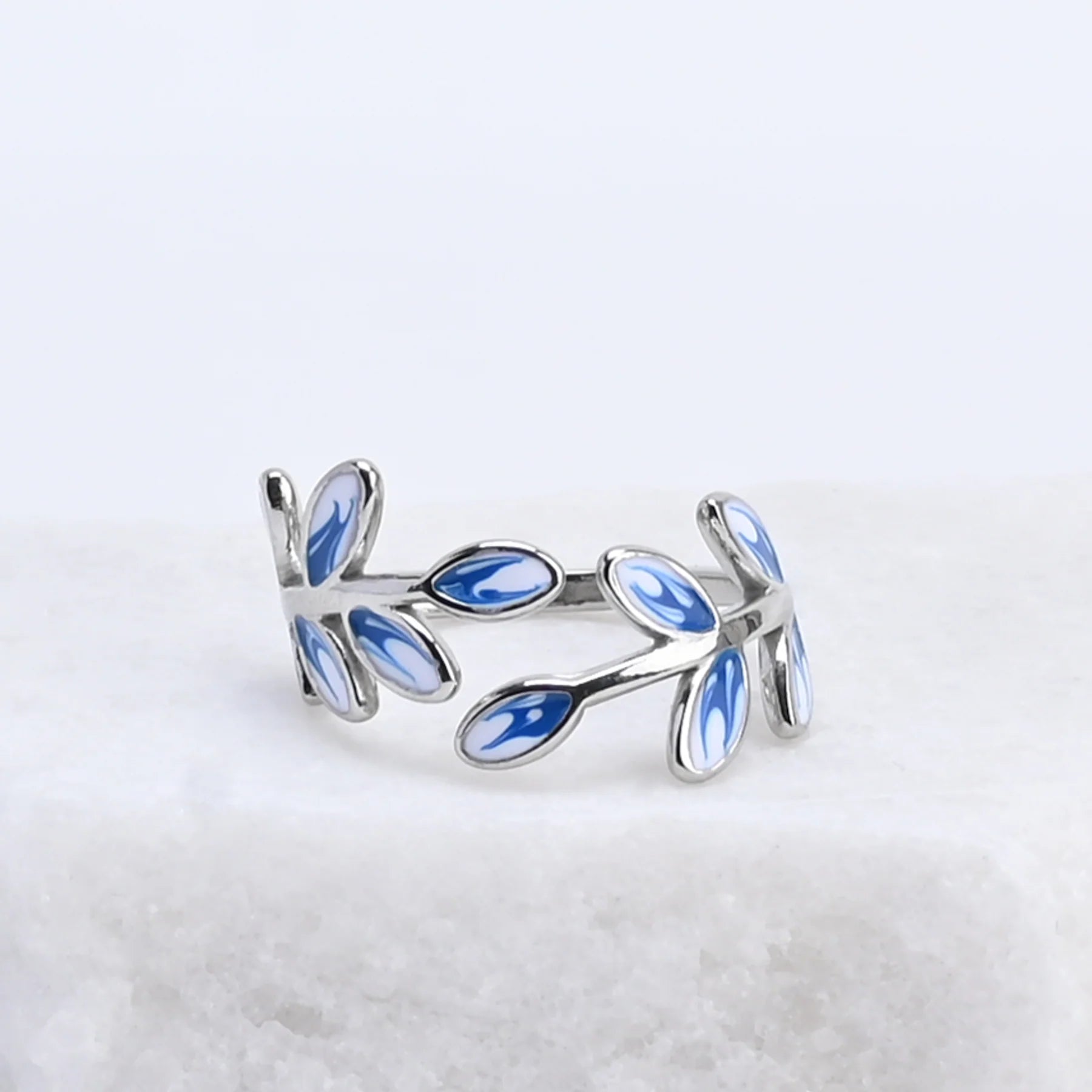 Rose & Lee Co Hope Grows Ring, Silver & Blue Rings