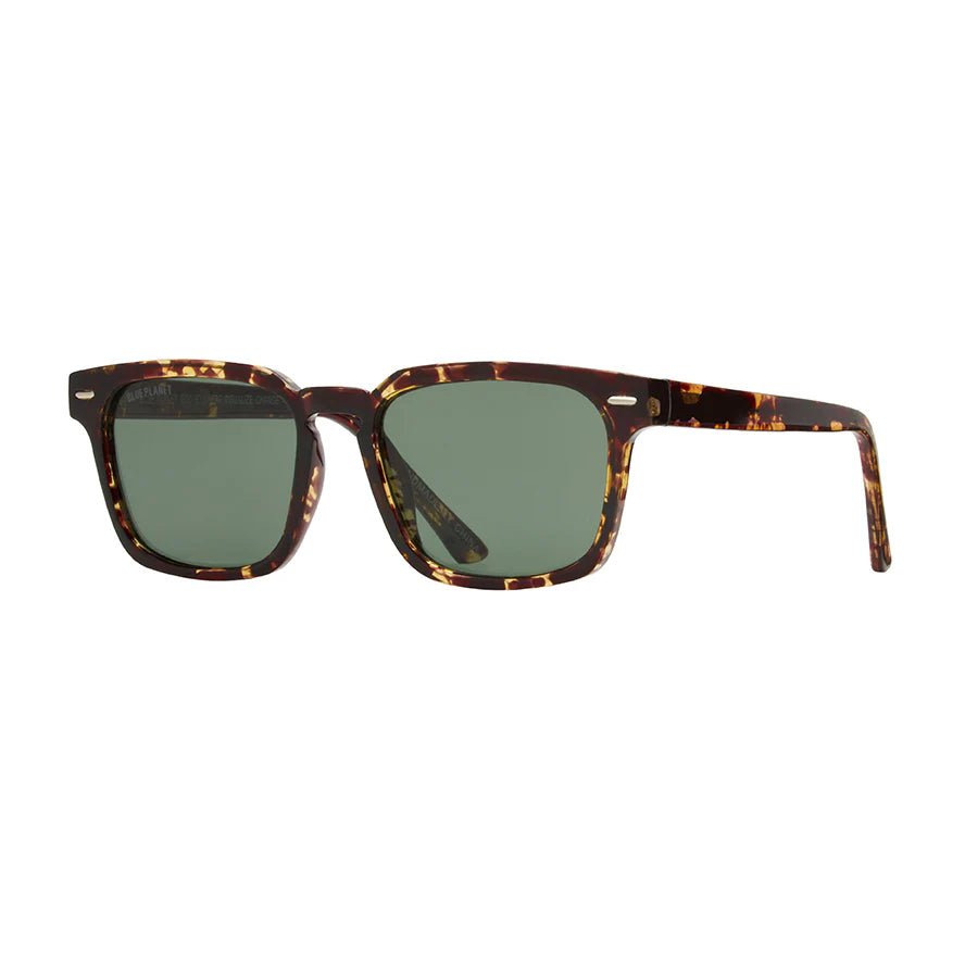 Rose & Lee Co Hudson Sunglasses, Brown Marble + Grey - Green Polarized Accessories