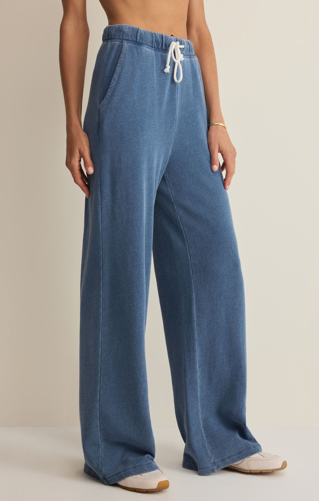 Full Length Wide Leg Indigo Pants