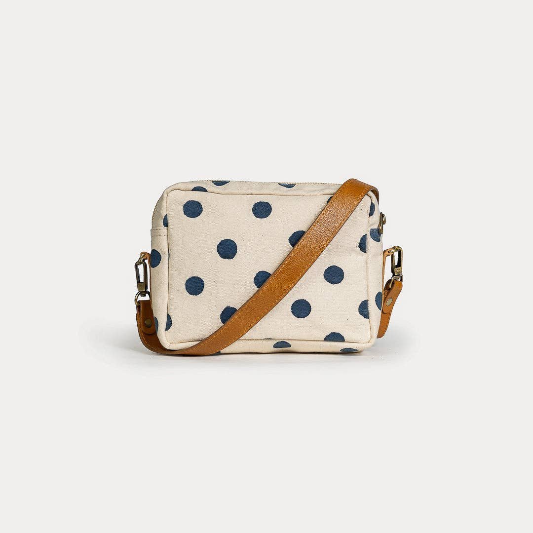 Rose & Lee Co Camera Bag, Indigo Dot Bags