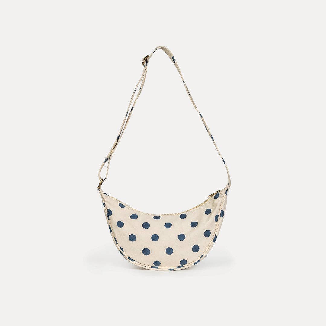 Rose & Lee Co Moon Sling Bag, Indigo Dot Bags