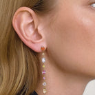 Rose & Lee Co Islaine CZ Drop Earrings, 18k Gold Earrings