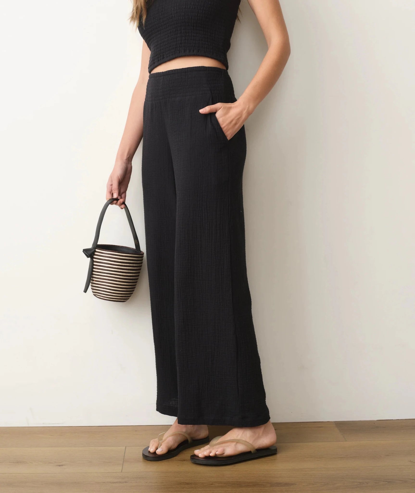 Rose & Lee Co Isla Pants, Black by Marine Layer Pants