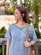Rose & Lee Co Izzy Denim Dress, Light Wash by Marine Layer Casual Dresses