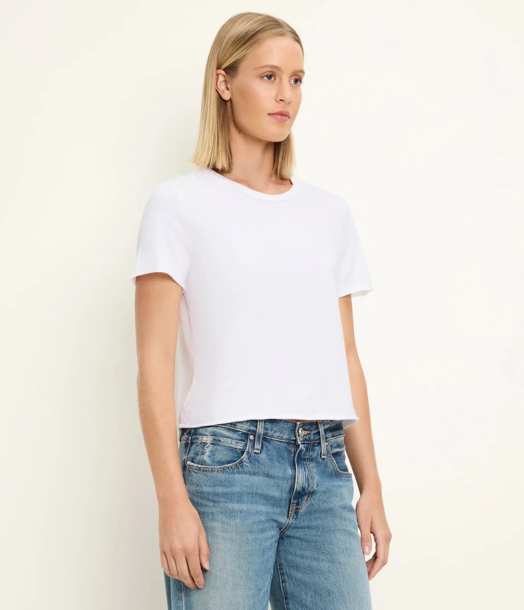 Rose & Lee Co Jackie Tee, White by Michael Stars short sleeve