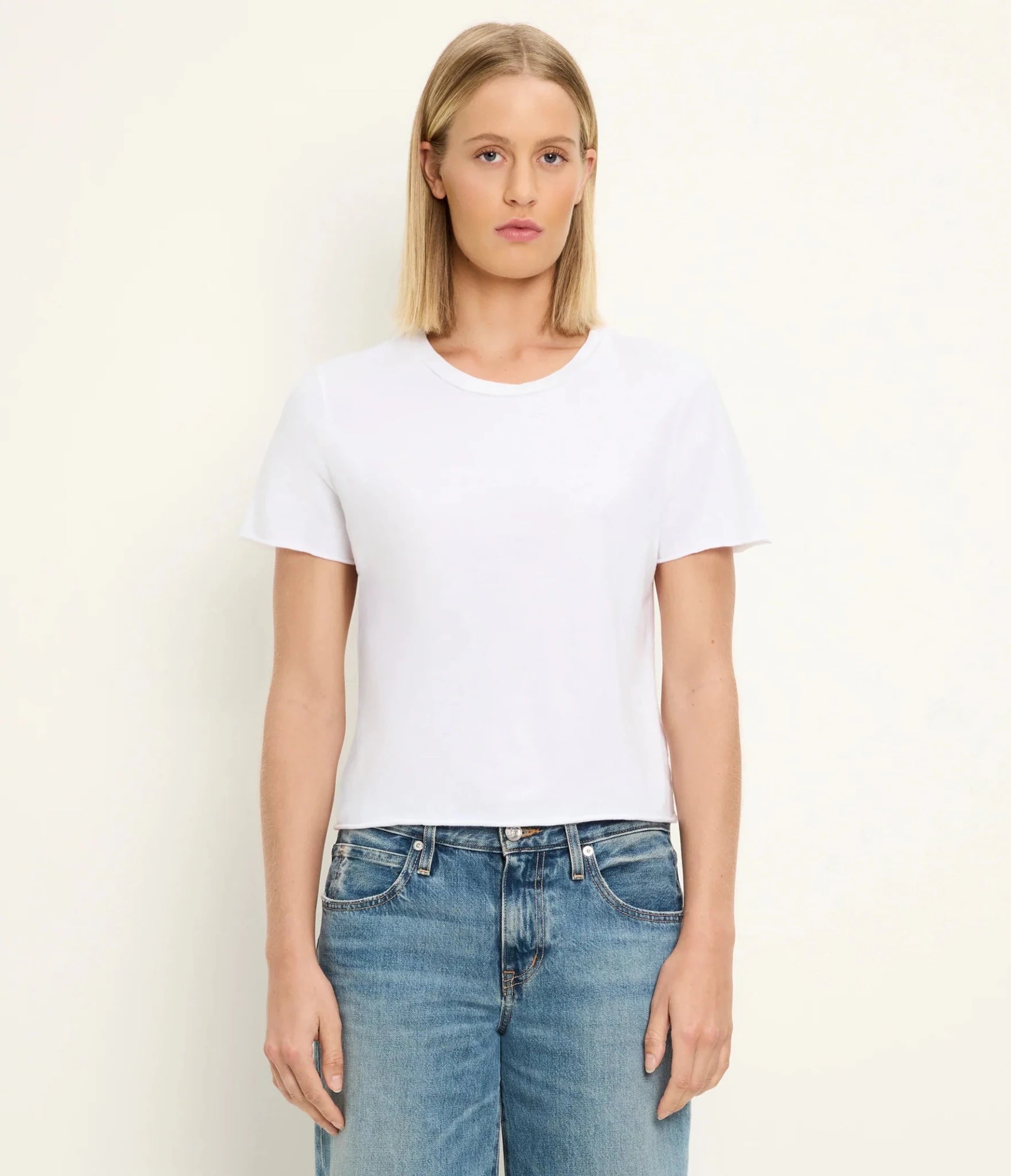Rose & Lee Co Jackie Tee, White by Michael Stars short sleeve