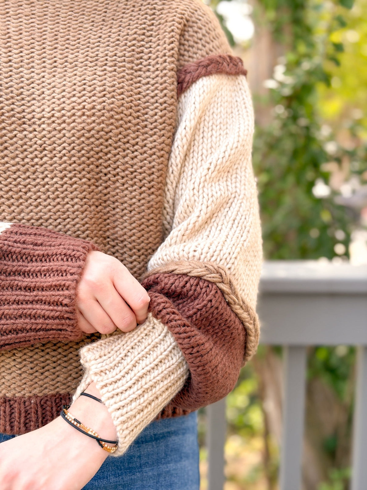 Rose & Lee Co Janessa Sweater, Brown Multi Sweaters