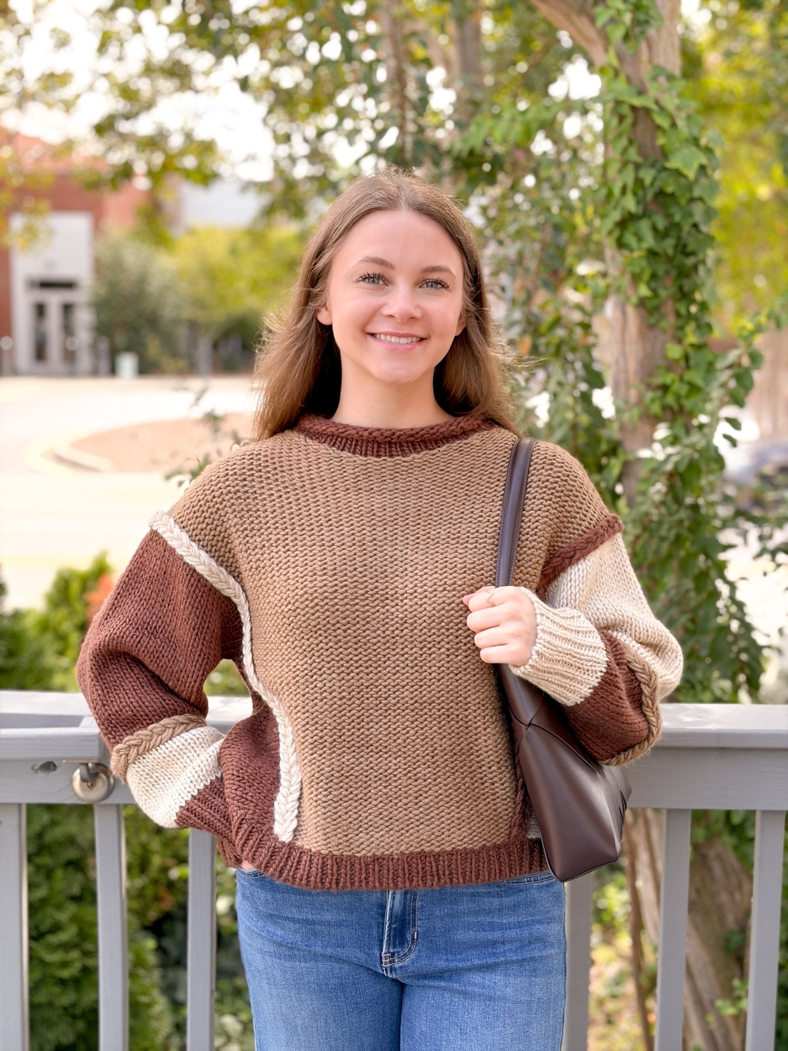 Rose & Lee Co Janessa Sweater, Brown Multi Sweaters