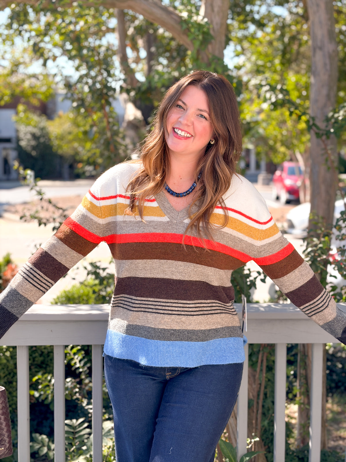 Rose & Lee Co Jane Sweater, Oatmeal Multi by Michael Stars Sweaters