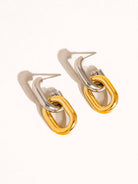Gold & Silver Double Chain Earrings