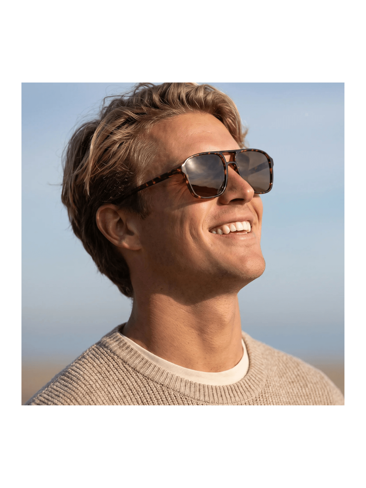 Rose & Lee Co Jax Sunglasses, Brown Marble + Brown Polarized Accessories