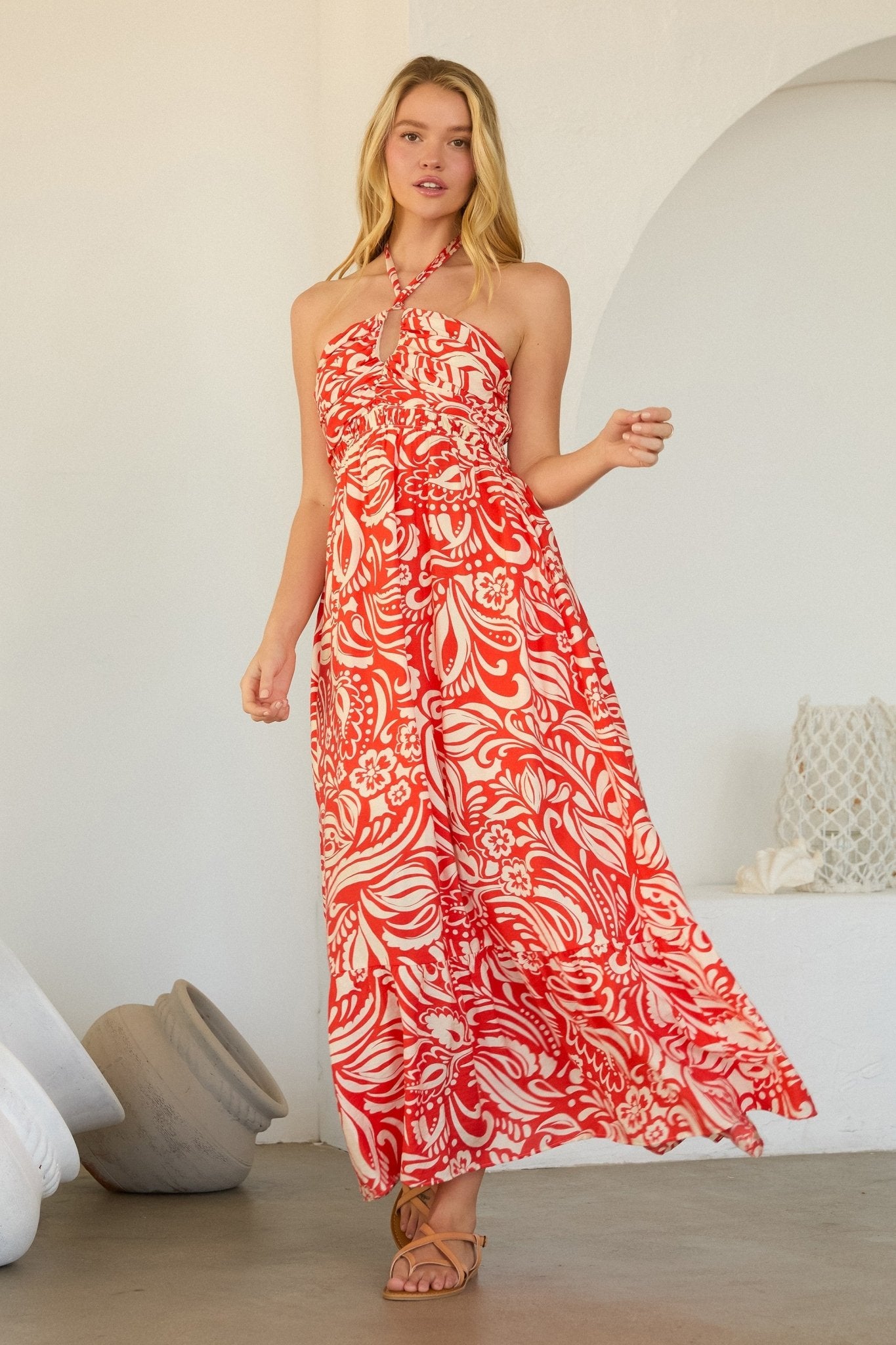 Rose & Lee Co Jemma Dress, Coral Event Dress