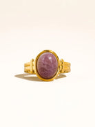 Rose & Lee Co Jett Stone Ring, 18k Gold Rings