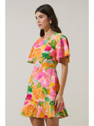 Multi-Colored Floral Mini Dress