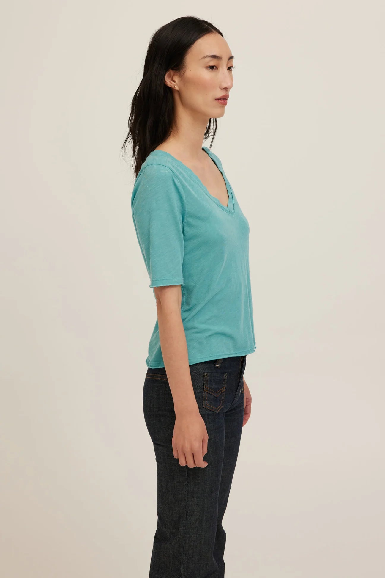 Rose & Lee Co Jude Top, Island Teal by Project Social T short sleeve