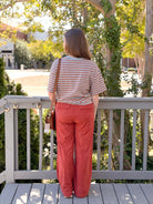 Rose & Lee Co Judy Pants, Orange Rust Pants