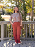 Rose & Lee Co Judy Pants, Orange Rust Pants